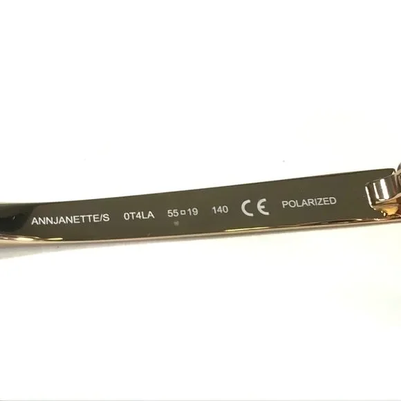 Kate Spade Sunglasses ANNJANETTE/S 0T4LA Gold Pink Tortoise Frames Brown Lens - Picture 10 of 11